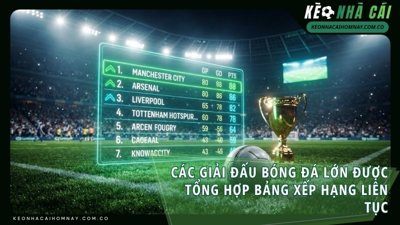 Tiêu chuẩn phân định nhóm dự cúp châu lục và khu vực nguy hiểm rớt hạng